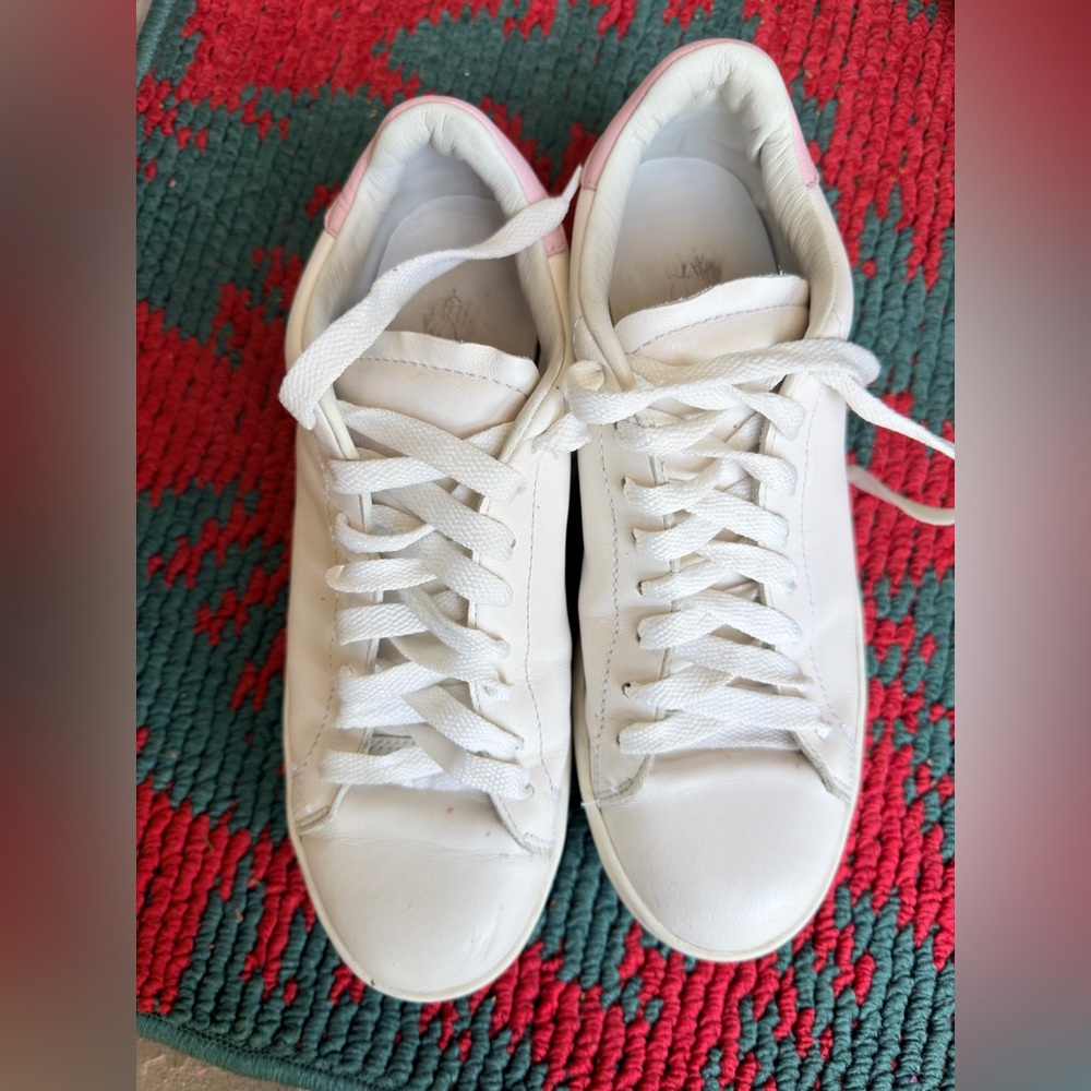 Coach size 8 women White & Pink Low-Top Leather - Picture 8 of 8